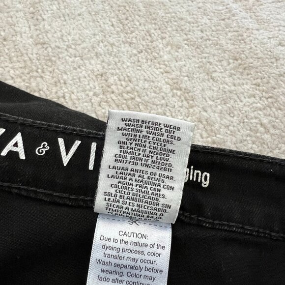 NWT Ava & Viv Super Stretch Jeggings Skinny Jeans 20W Black Boho - Picture 11 of 11